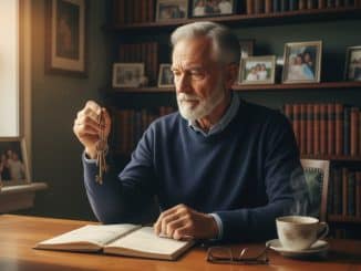 Adulto mayor revisando calendario para ilustrar señales de pérdida de memoria